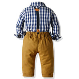 Check Bow Tie Summer Clothing Set