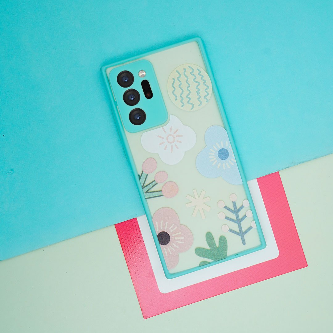Floral Print Hybrid Matte Anti-shock Case - Samsung