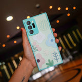 Floral Print Hybrid Matte Anti-shock Case - Samsung