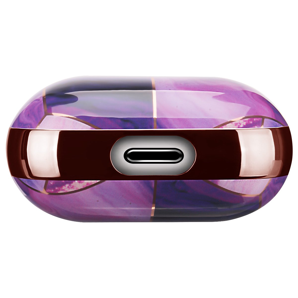 Electroplating Purple Marble Case - Airpods