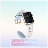 Pyramid Leather Strap for Apple Watch [42/44MM] - Light Blue