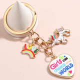 Rainbow Love Unicorn Keychain