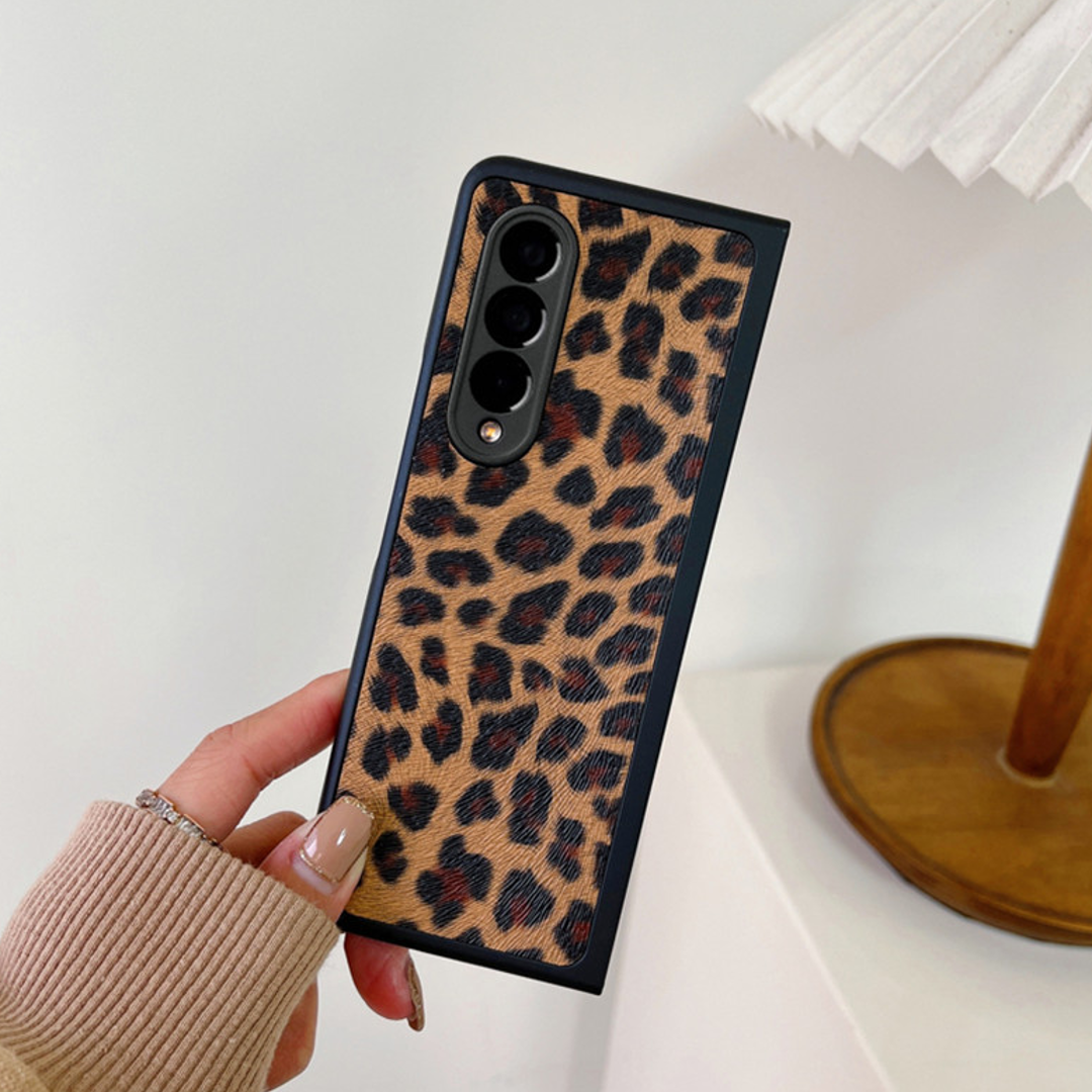 Leopard Printed Wrist Strap Bracelet Case - Samsung