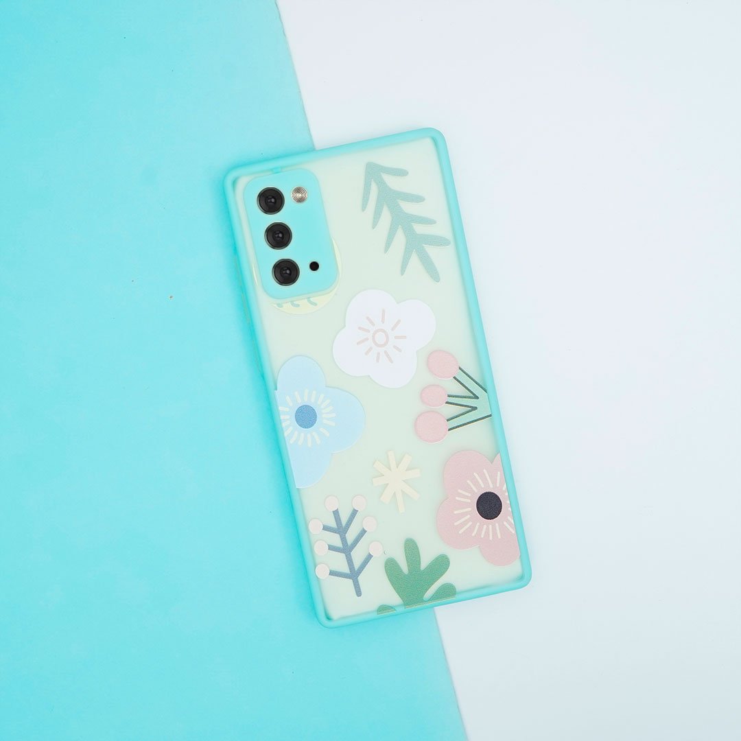 Floral Print Hybrid Matte Anti-shock Case - Samsung