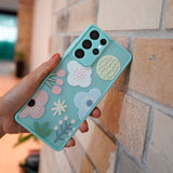Floral Print Hybrid Matte Anti-shock Case - Samsung