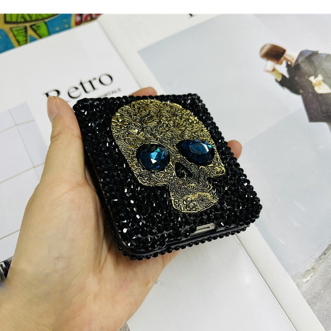 Galaxy Z Flip Sparkling Skull Case - Samsung