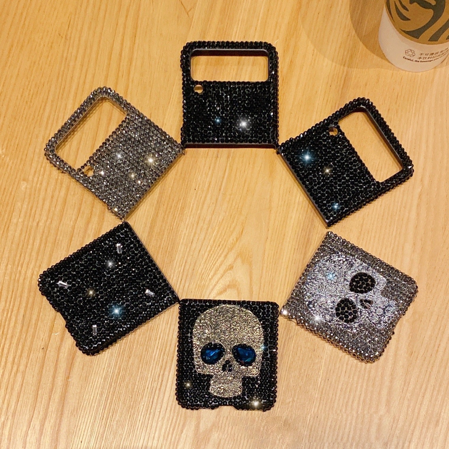 Galaxy Z Flip Sparkling Skull Case - Samsung