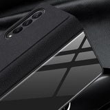 Galaxy Z Fold3 Marble Glass Leather Flip Case