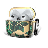 Luxury Gold Green Marble Case - AirPods 3