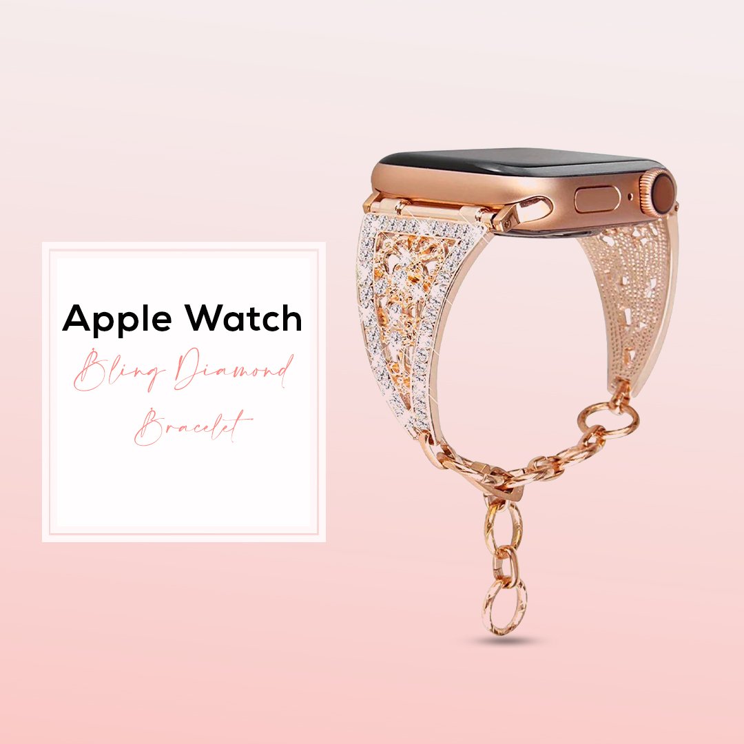 Bling Diamond Bracelet for Apple Watch [42/44MM] - Rose Gold