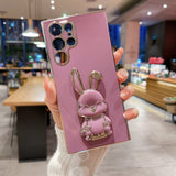 Luxury Plating Bunny Stand Case - Samsung