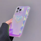 Gradient Laser Love Heart Case