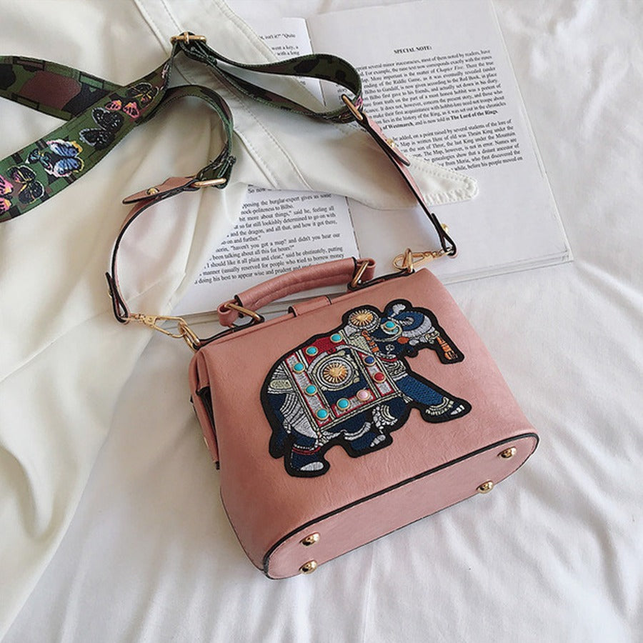 Elephant Embroidered Ethnic Sling Bag