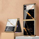Galaxy Z Flip3 Marble Glass Case