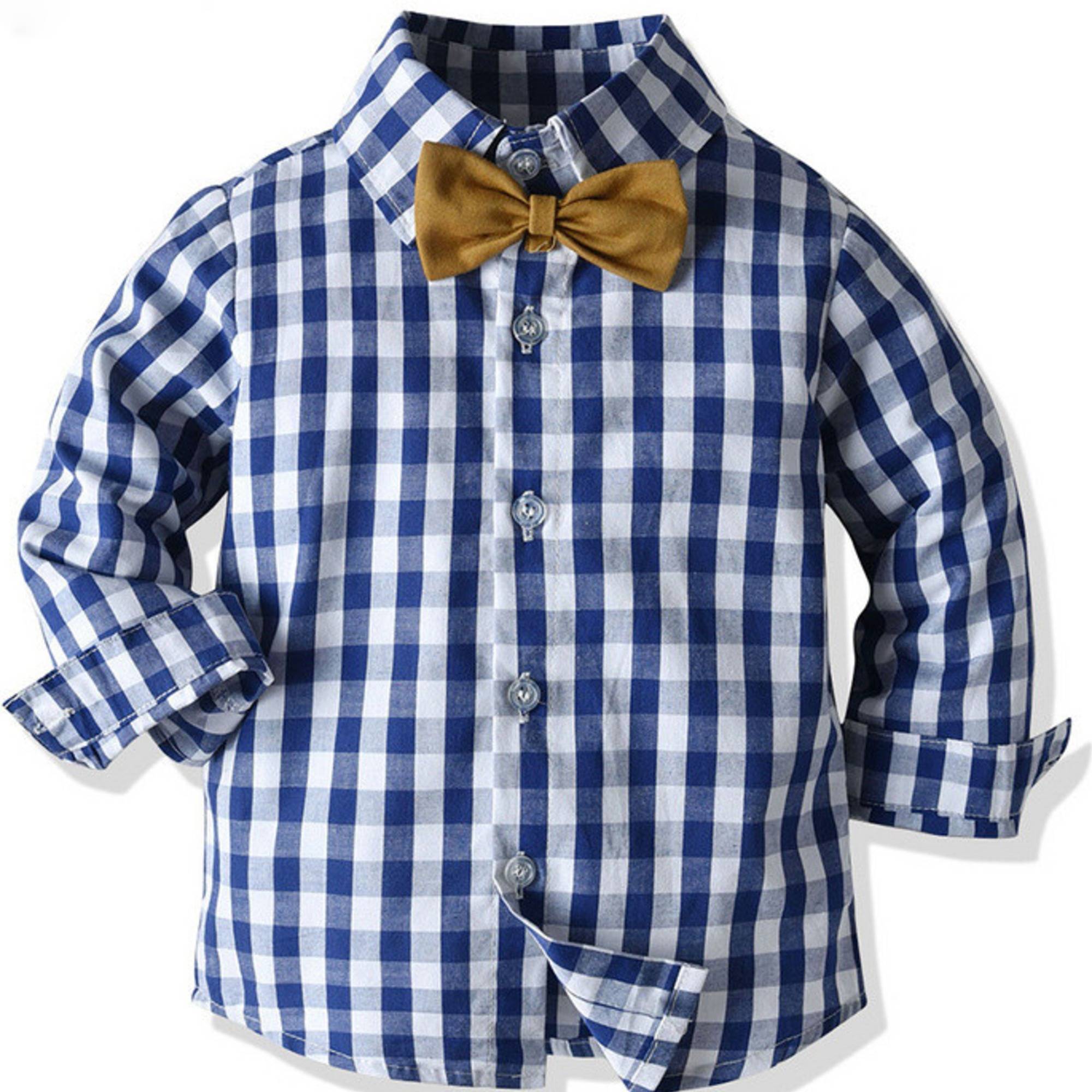 Check Bow Tie Summer Clothing Set