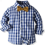 Check Bow Tie Summer Clothing Set