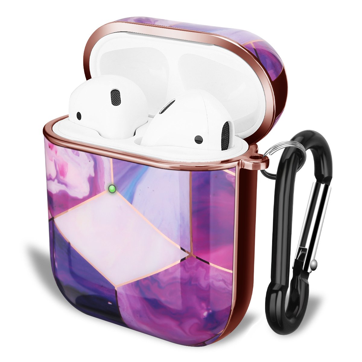 Electroplating Purple Marble Case - Airpods