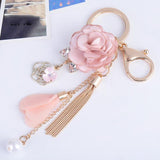 Flower Keychain With Tassels