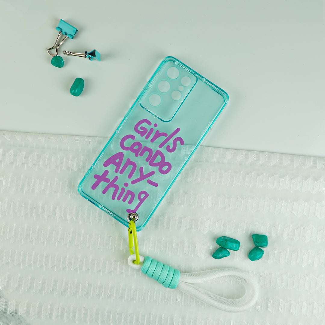 Stylish Fluorescent Case with Lanyard - Samsung