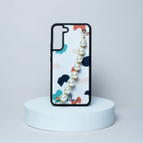 Retro Cow Print Case with Bracelet Chain - Samsung