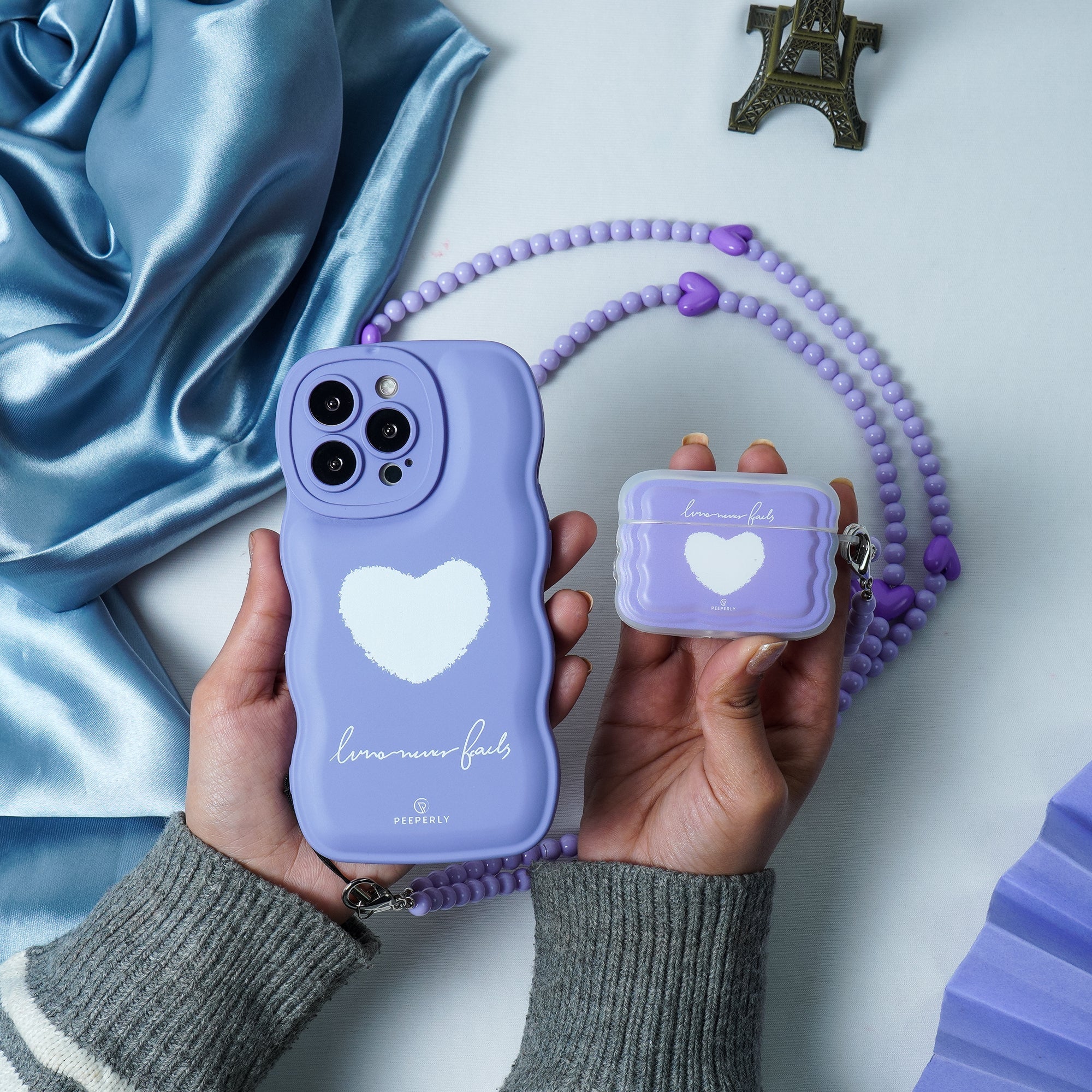 Heart Print Case - 3 in 1 Combo