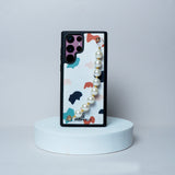 Retro Cow Print Case with Bracelet Chain - Samsung