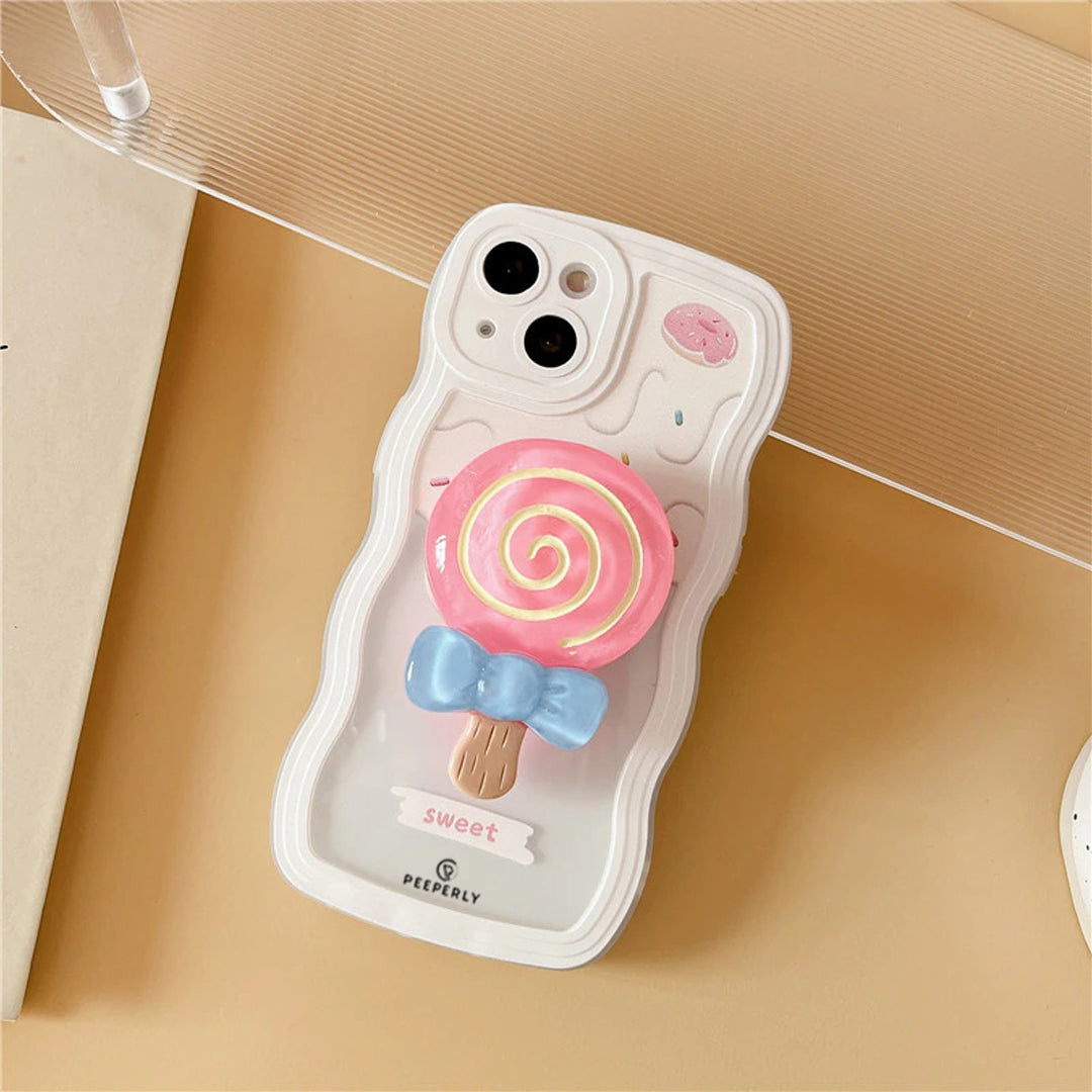 Cute Soft Case with Pop Sickle Socket